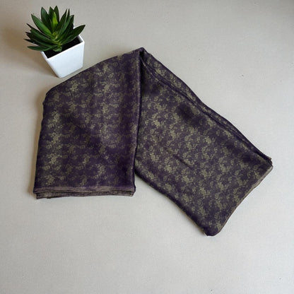 Royal Purple Soft Tissue saree with Brocade Blouse