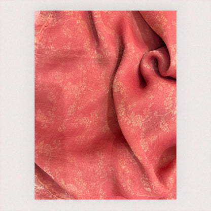 Brick Orange Tissue Saree with Geometric design sequence Blouse