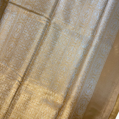 Mustard Yellow Kanchi Tissue Saree