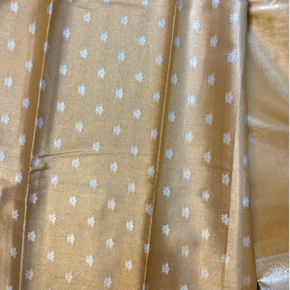 Mustard Yellow Kanchi Tissue Saree