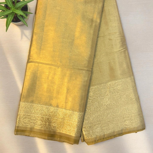 Golden Kanchi Tissue Saree