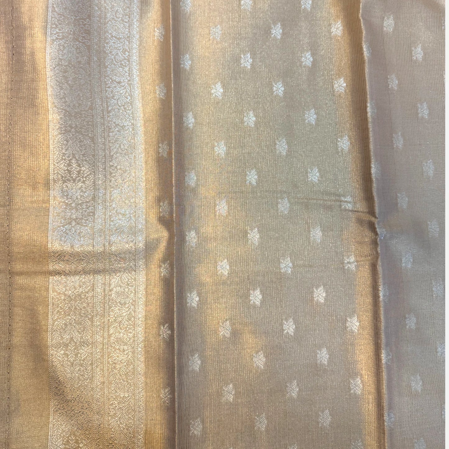 Golden Kanchi Tissue Saree