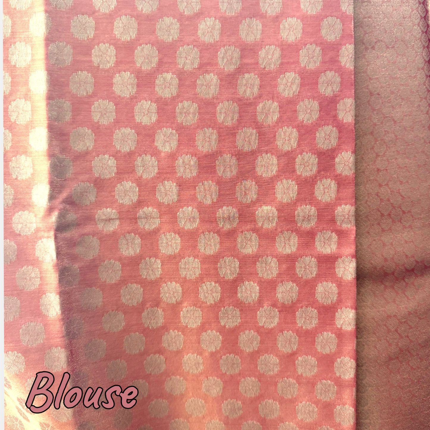 Peach Zari Woven Silk Saree