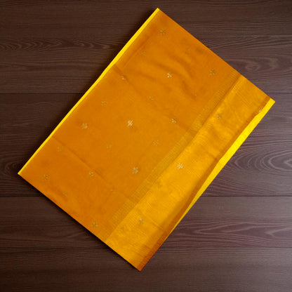 Sunlit Yellow Cotton Saree