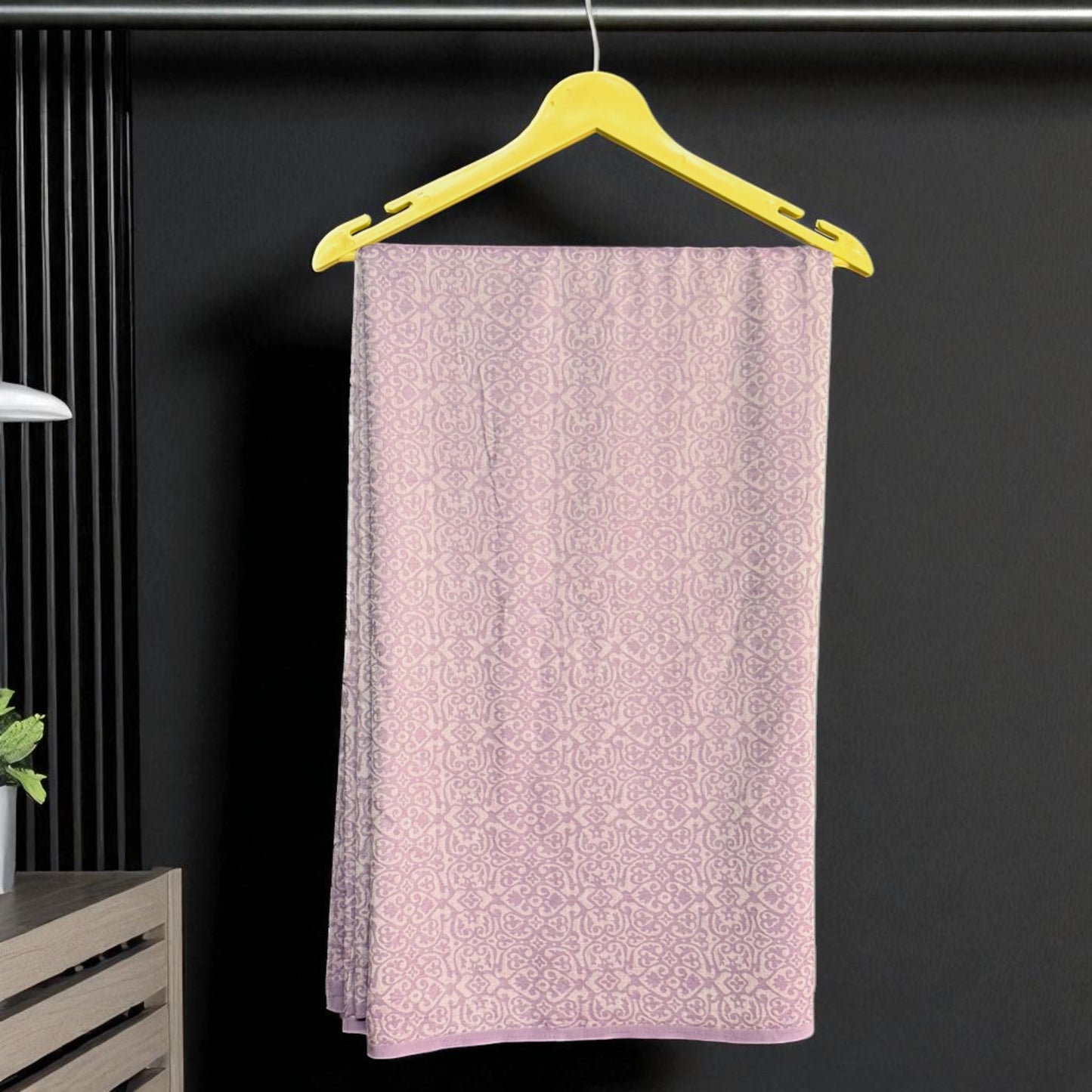 Lavender Soft Silk Saree with Lemon-Yellow Floral Blouse | Saree Heritage