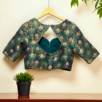 Blue and green – Banarasi Brocade Designer Blouse