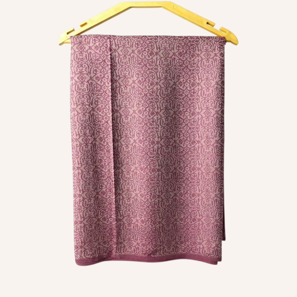 Lilac Soft Silk Saree with Floral Brocade Blouse | Saree Heritage